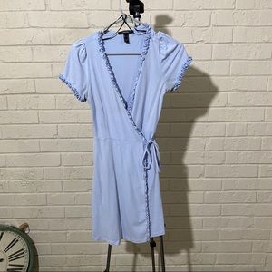 Baby Blue Wrap Dress